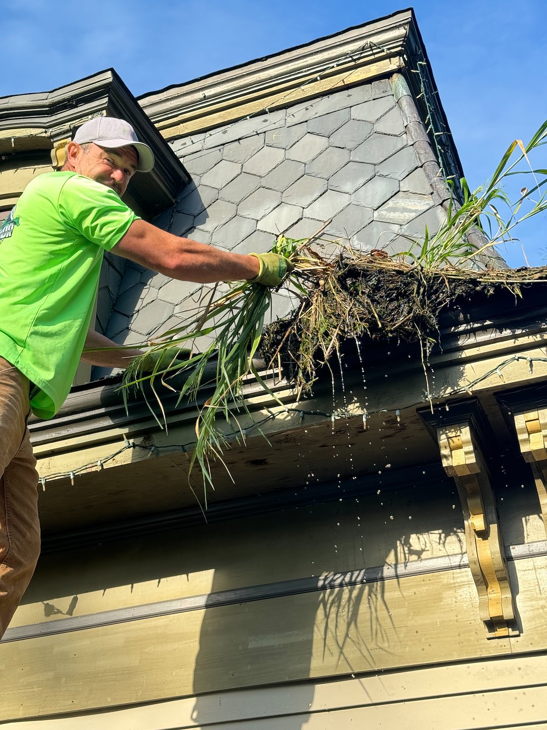 Gutter Cleaning of a 1870 Home